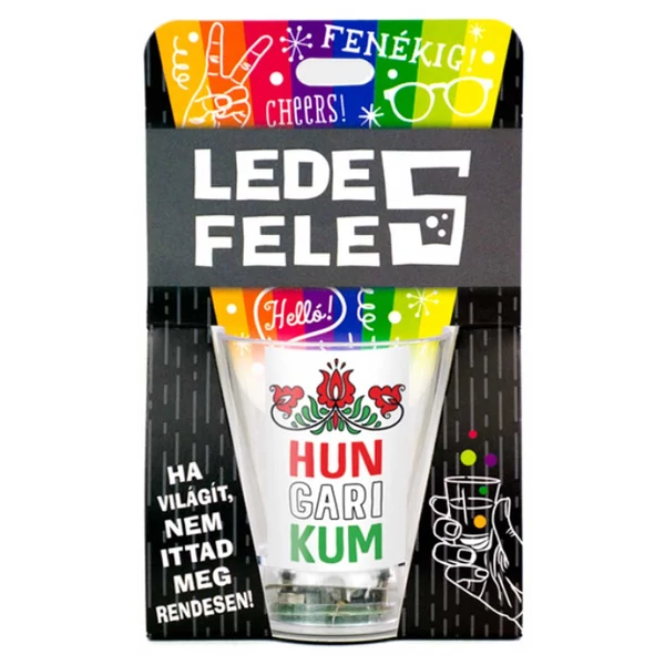 Hungarikum Feliratú Led-es Ajándék Felespohár