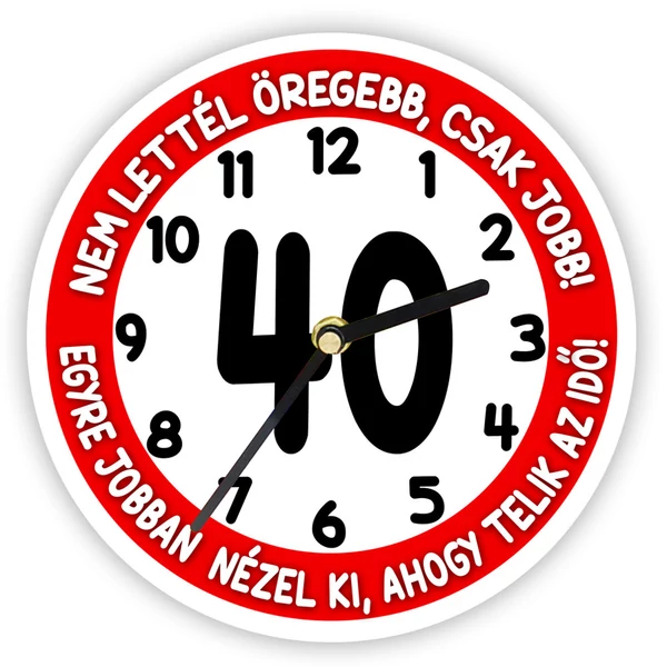 40. Szülinapra Sebességkorlátozó Mintás Falióra