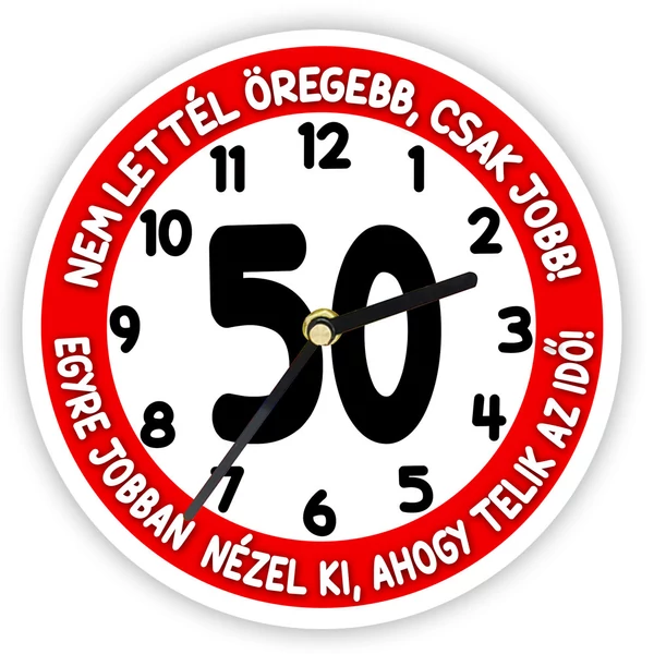 50. Szülinapra Sebességkorlátozó Mintás Falióra