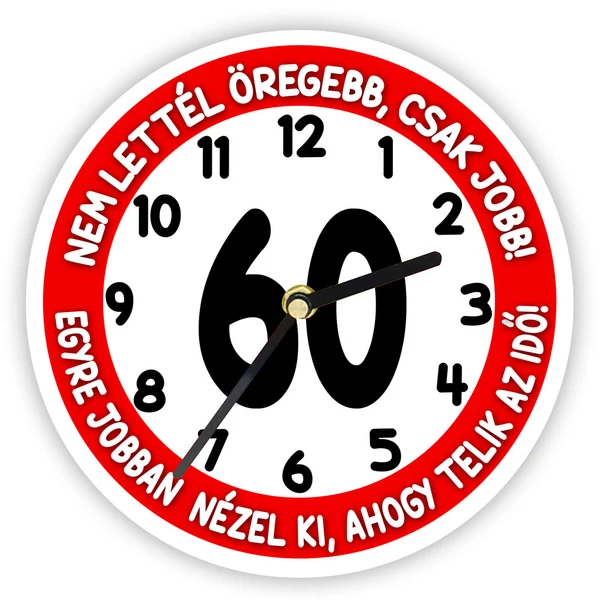 60. Szülinapra Sebességkorlátozó Mintás Falióra