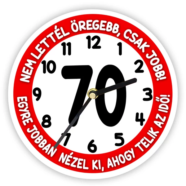 70. Szülinapra Sebességkorlátozó Mintás Falióra
