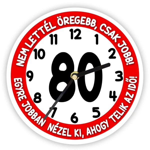 80. Szülinapra Sebességkorlátozó Mintás Falióra