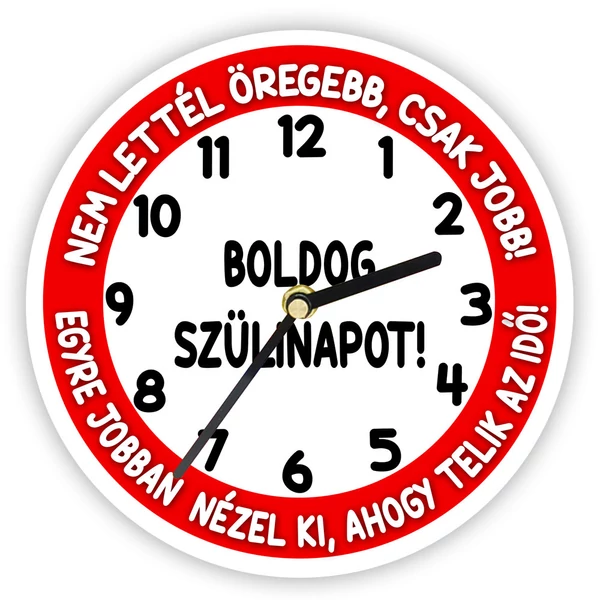 Boldog Szülinapot! Sebességkorlátozó Mintás Falióra