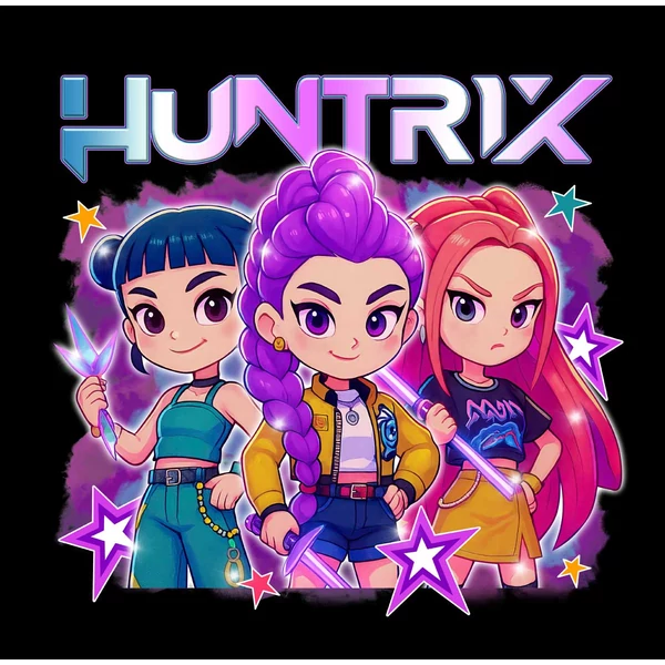 K-Pop Démonvadászok: Huntrix Mintás Póló 2
