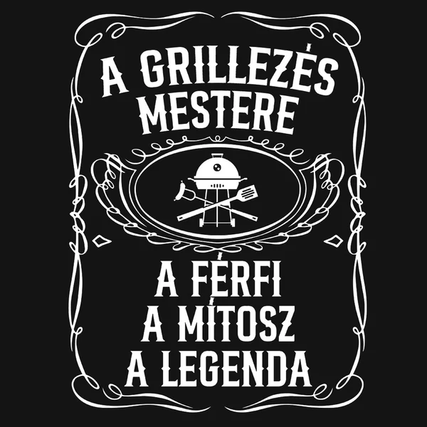 A Grillezés Mestere Legenda Vicces Ajándék Kötény 2