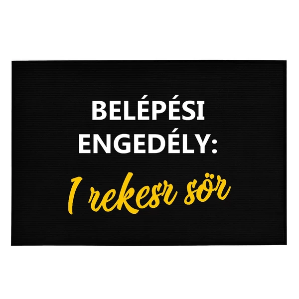 Belépési Engedély: 1 Rekesz Sör' Vicces, Tréfás Lábtörlő