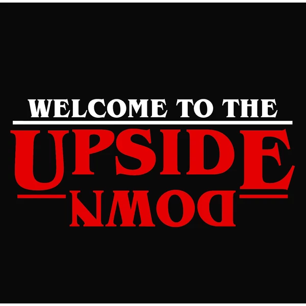 Welcome To The Upside Down Vicces Lábtörlő