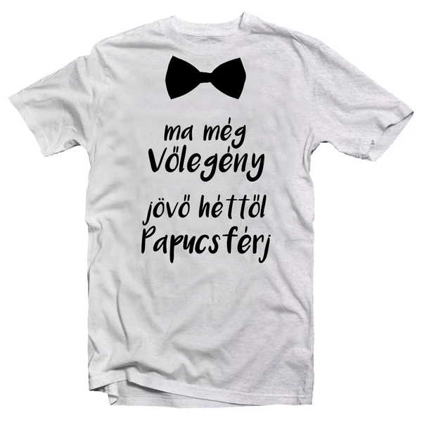 Ma még Vőlegény, jövő héttől Papucsférj' Legénybúcsú Party Póló