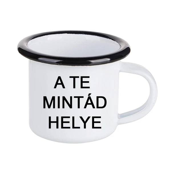 Egyedi Mintás Zománcozott Fém Mokkás Kávés Csésze - 4990 Ft