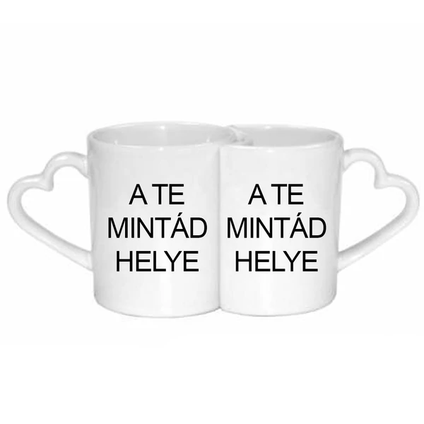Egymásba Illeszthető Szív Bögrék Egyedi Mintával - 5990 Ft