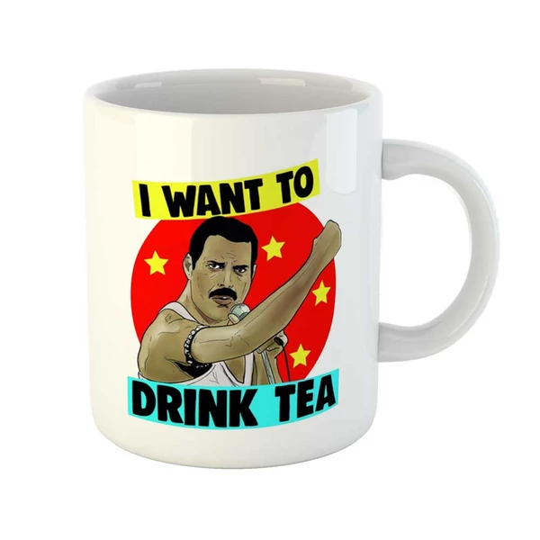 I Want to Drink Tea Vicces Ajándék Bögre