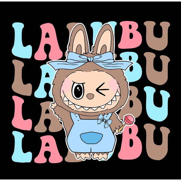 Labubu Mintás Vicces Póló - 1.0 2