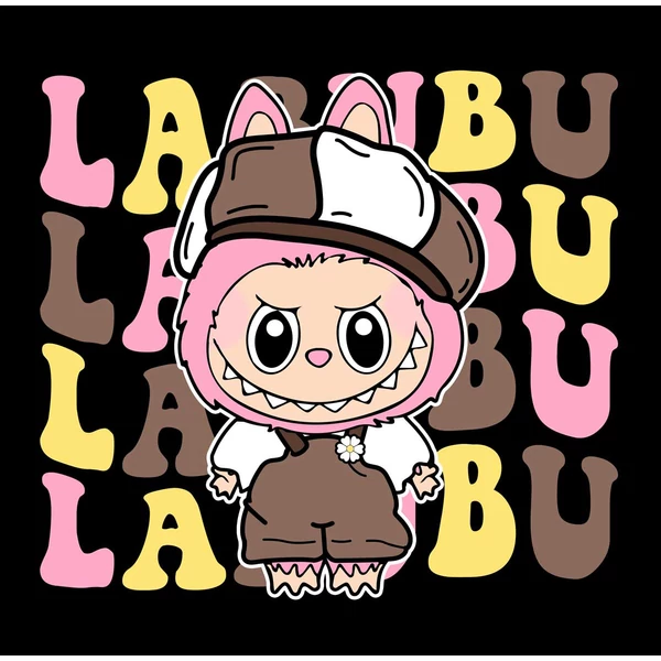 Labubu Mintás Vicces Póló - 5.0 2