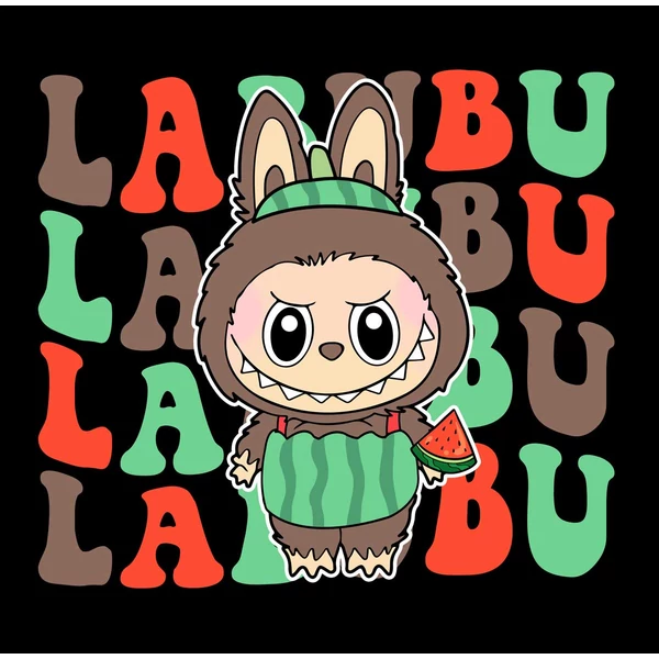 Labubu Mintás Vicces Póló - 7.0 2