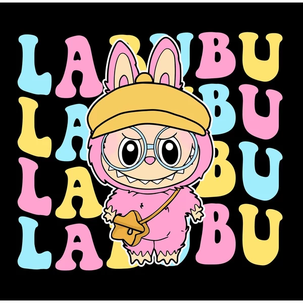 Labubu Mintás Vicces Póló - 8.0 2
